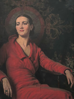 Lady in Red Velvet Alfred Egerton Cooper