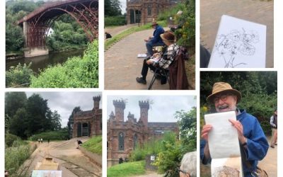 Wednesday 18th August sketching and painting in Ironbridge